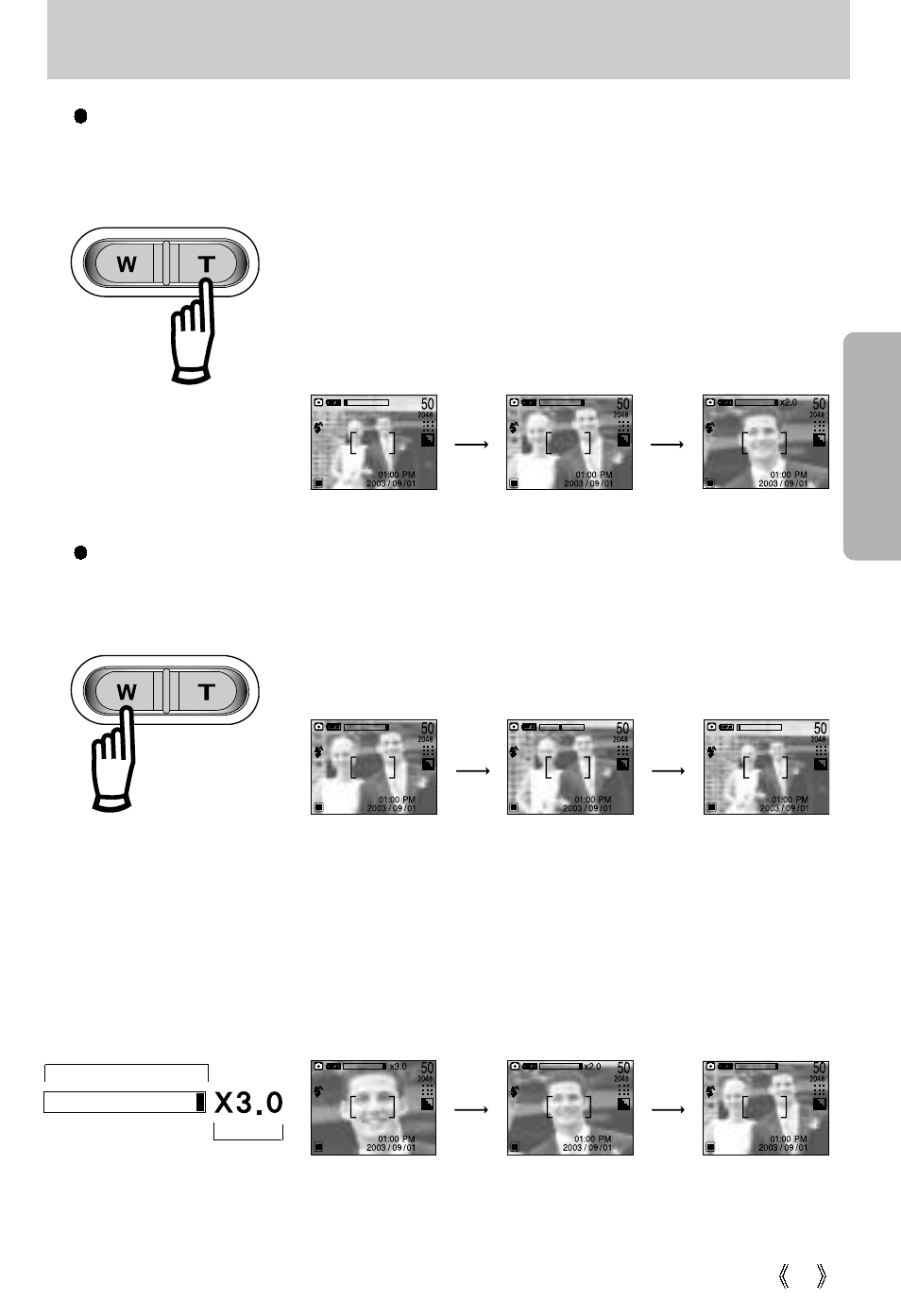 Wide / tele button | Samsung Digimax U-CA 3 User Manual | Page 25 / 128