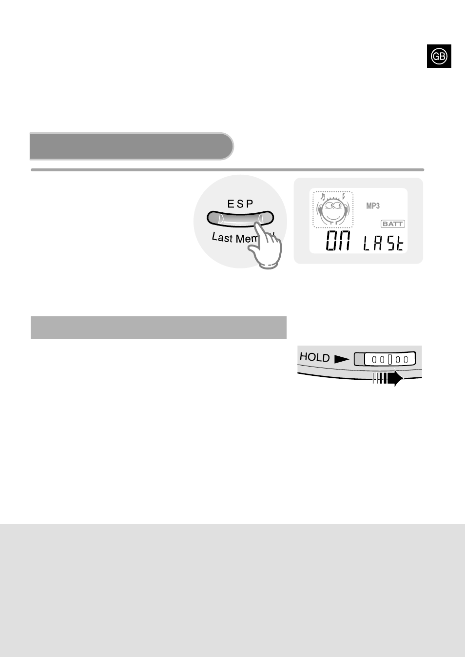 When the hold switch is selected | Samsung MCD-MP67 User Manual | Page 19 / 27