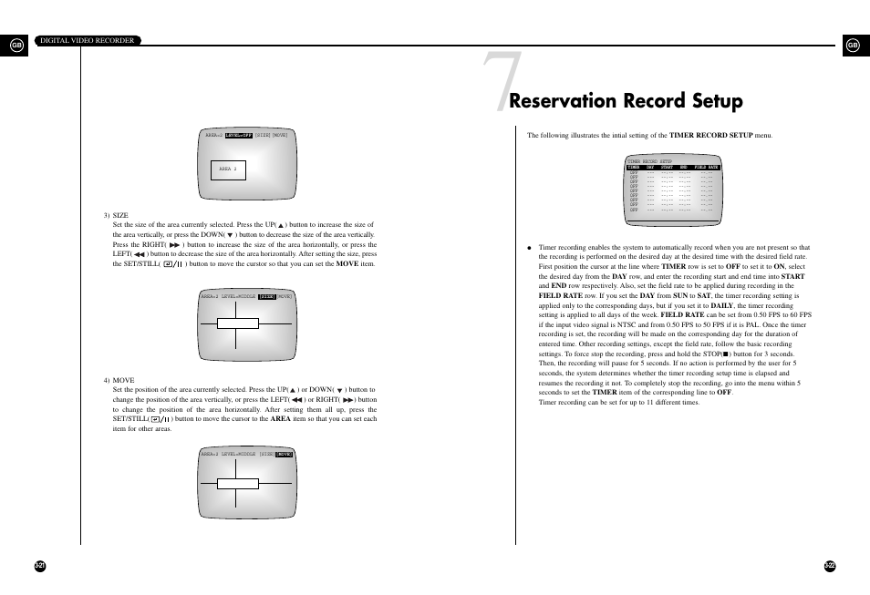 Reservation record setup | Samsung SHR-3010 User Manual | Page 25 / 45