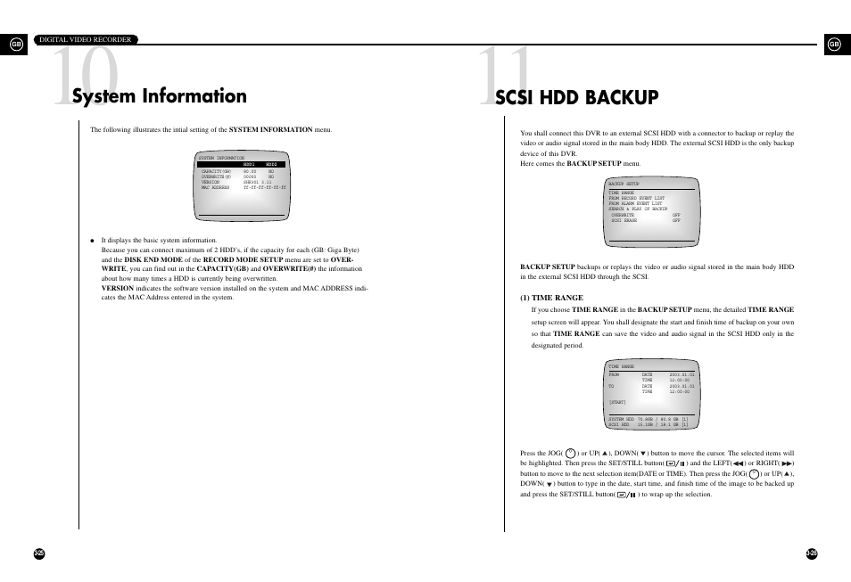 Scsi hdd backup, System information | Samsung SHR-3010 User Manual | Page 27 / 45