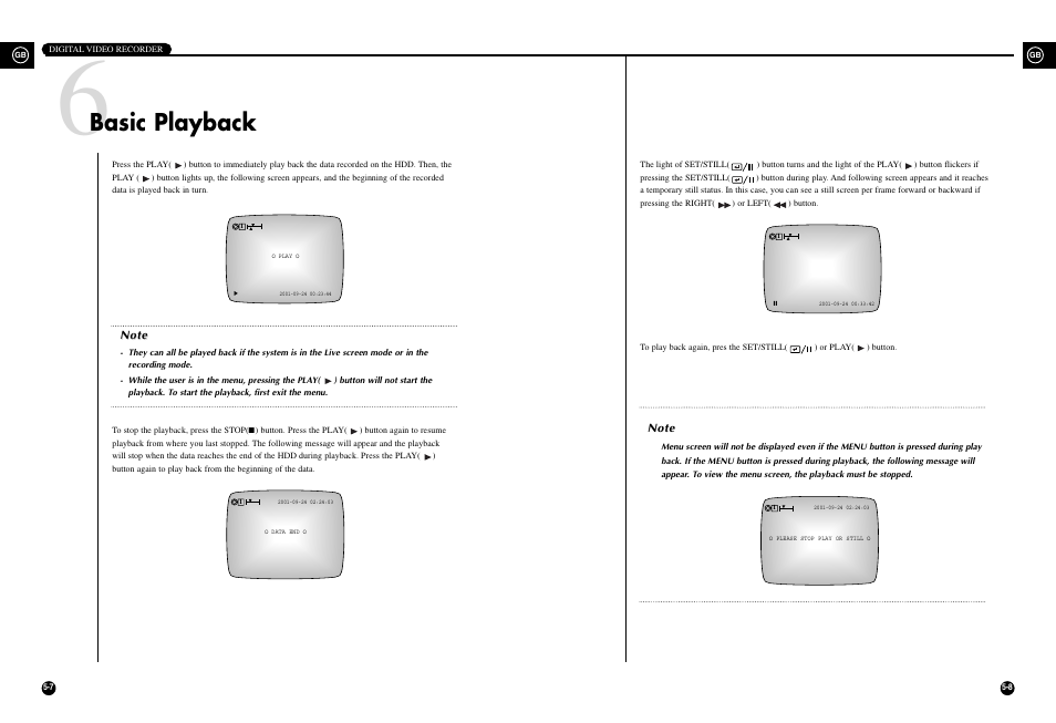 Basic playback | Samsung SHR-3010 User Manual | Page 38 / 45