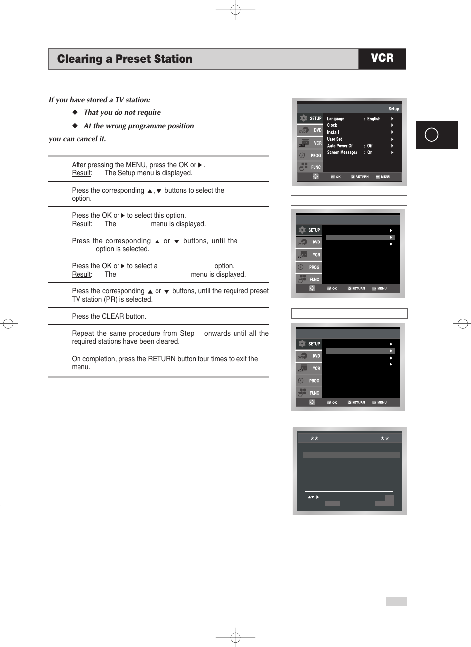 Clearing a preset station | Samsung V70 User Manual | Page 23 / 71