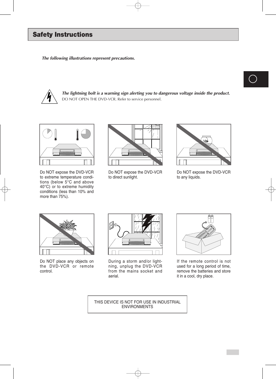 Safety instructions | Samsung V70 User Manual | Page 5 / 71