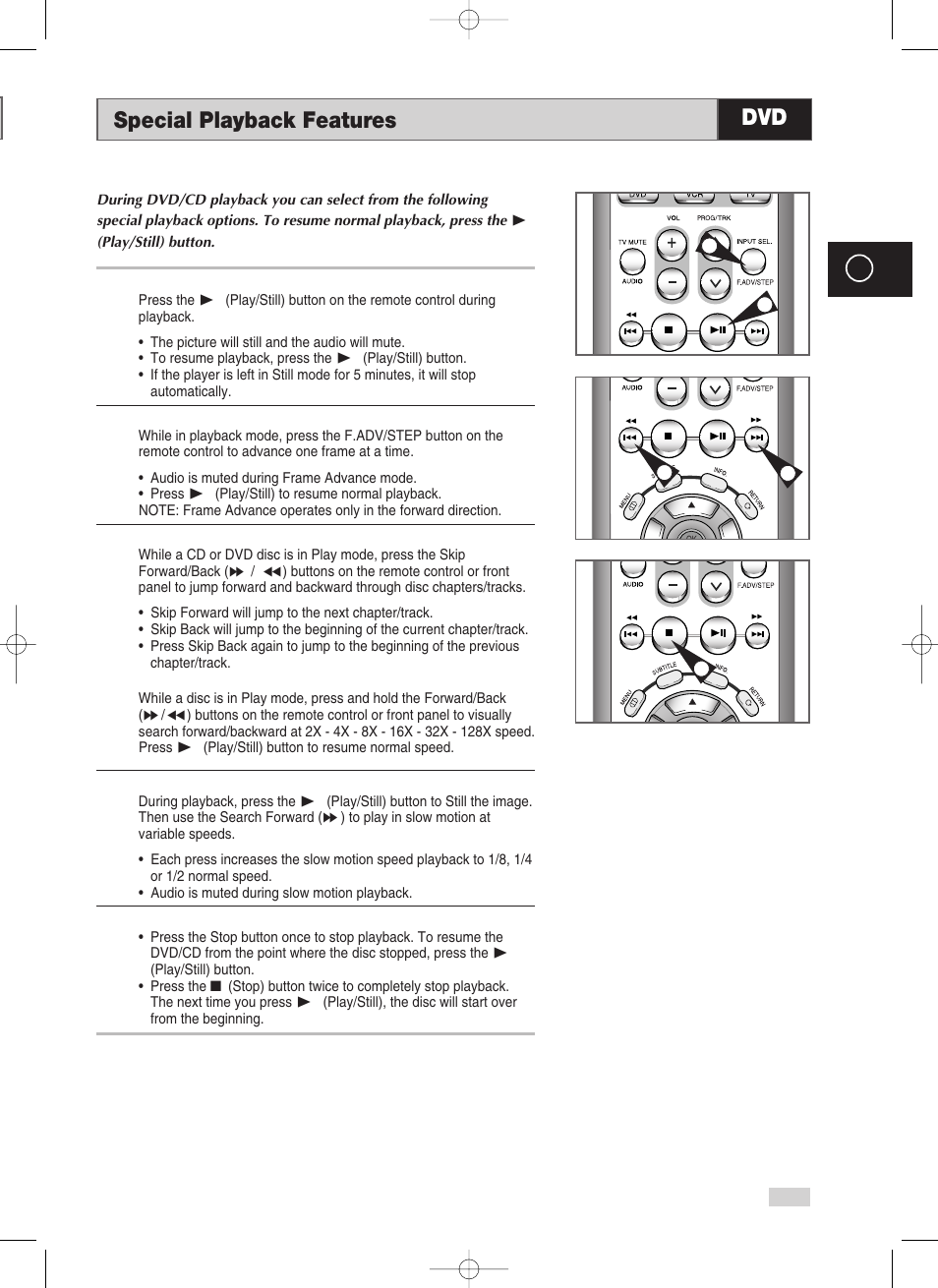 Special playback features | Samsung V70 User Manual | Page 55 / 71