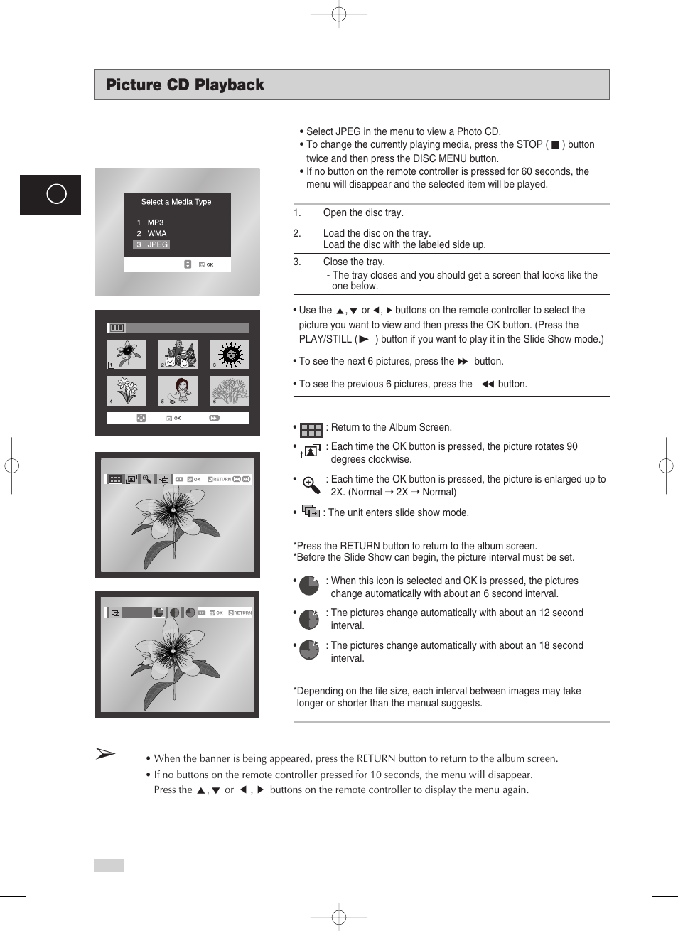 Picture cd playback | Samsung V70 User Manual | Page 66 / 71