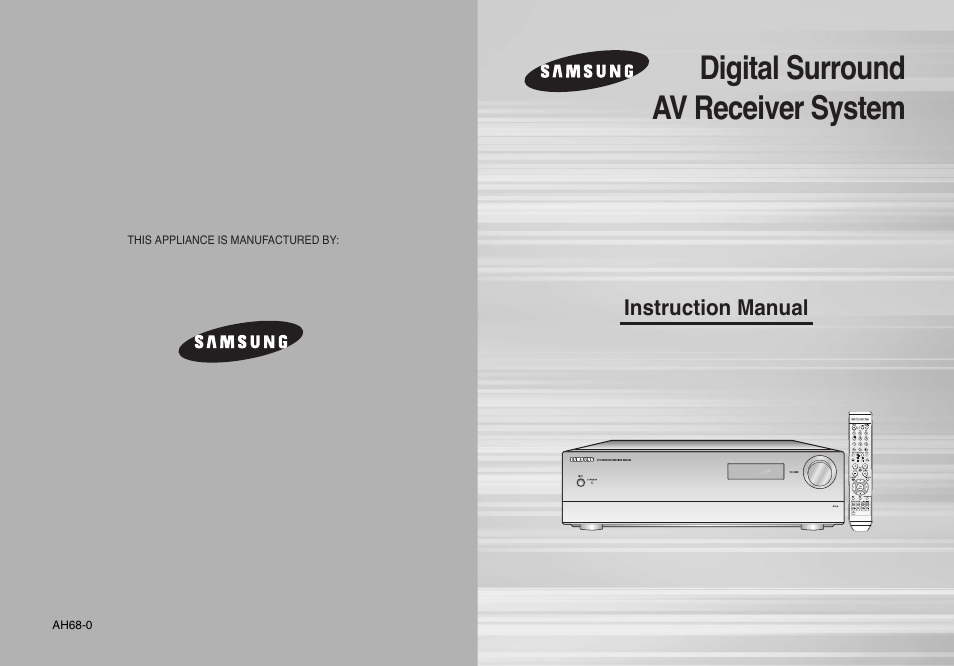 Samsung AV-R720 User Manual | 25 pages