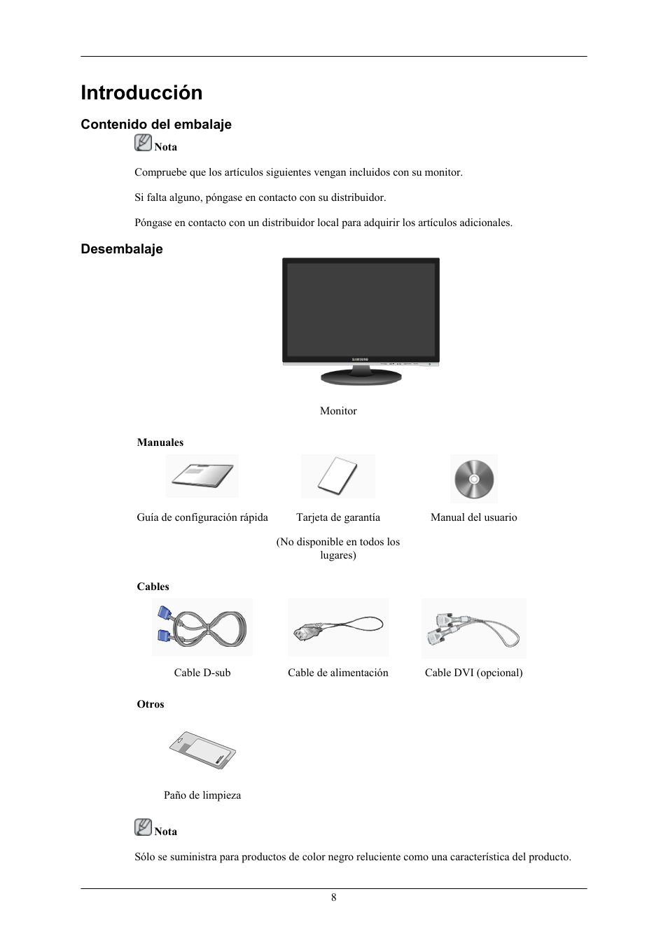 Introducción | Samsung 2053BW User Manual | Page 2 / 13