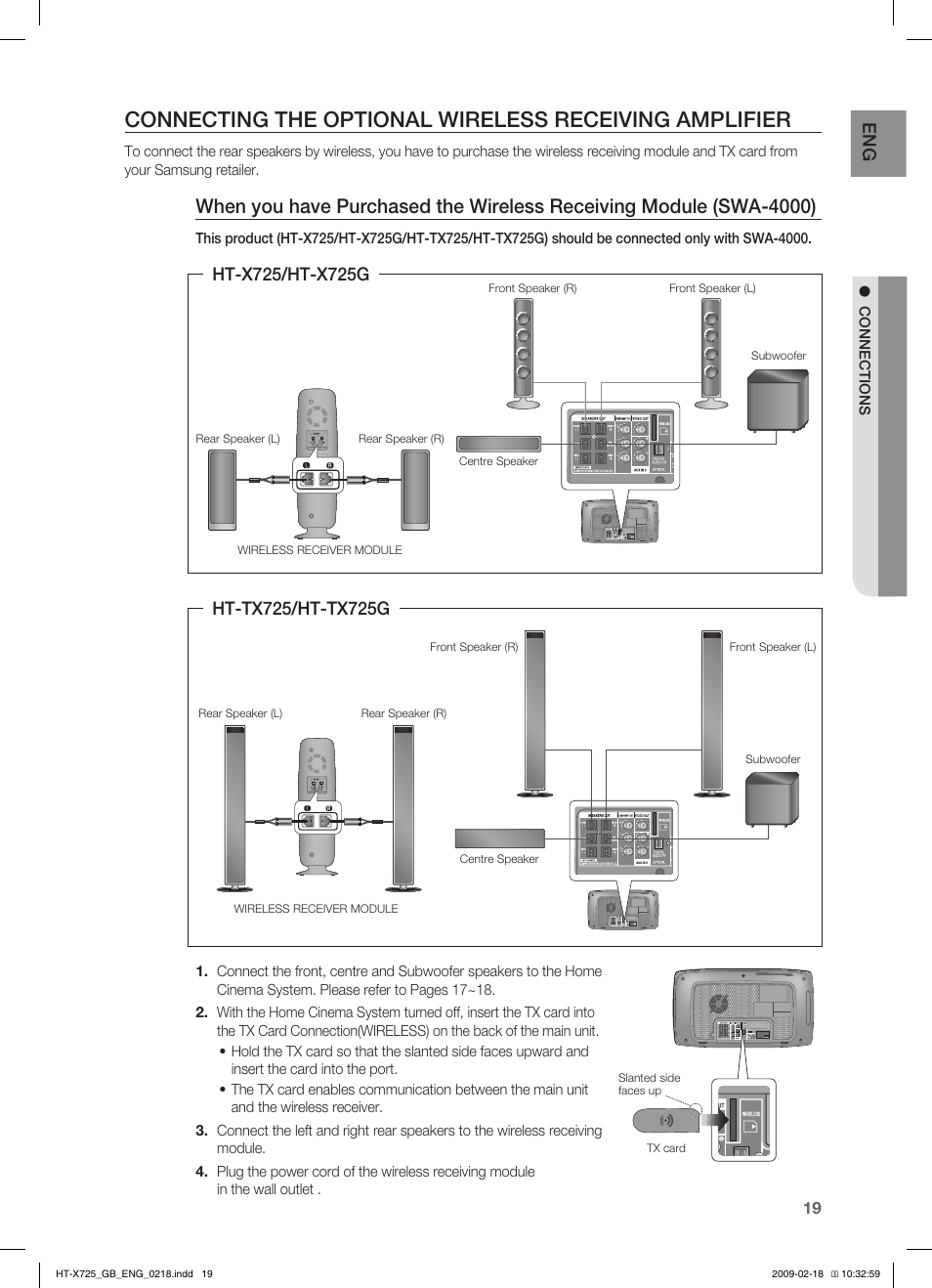 Samsung HT-X725G User Manual | Page 19 / 70