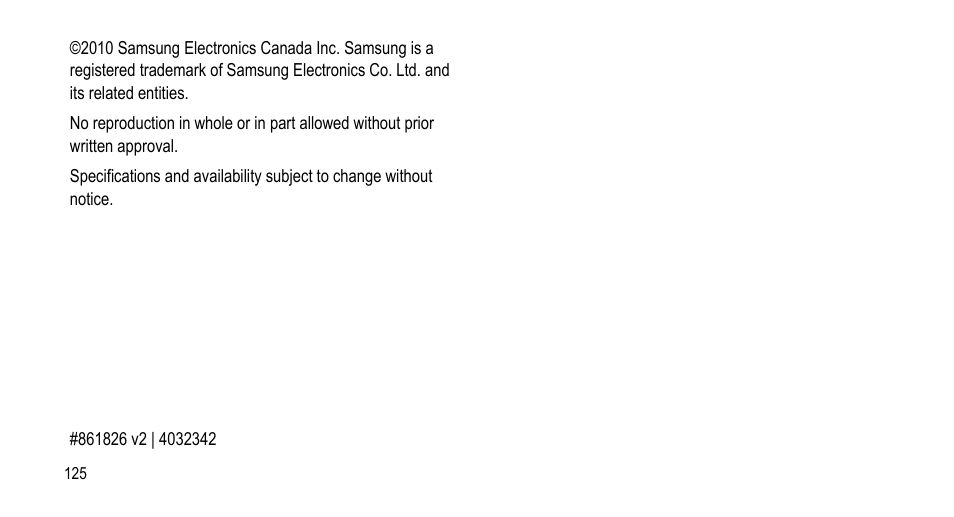 Samsung 07212010 User Manual | Page 130 / 137