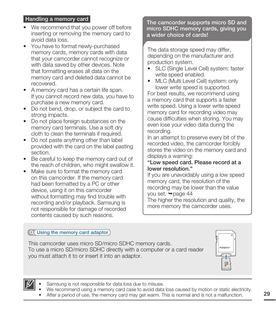 Samsung HMX-E10WN User Manual | Page 39 / 98
