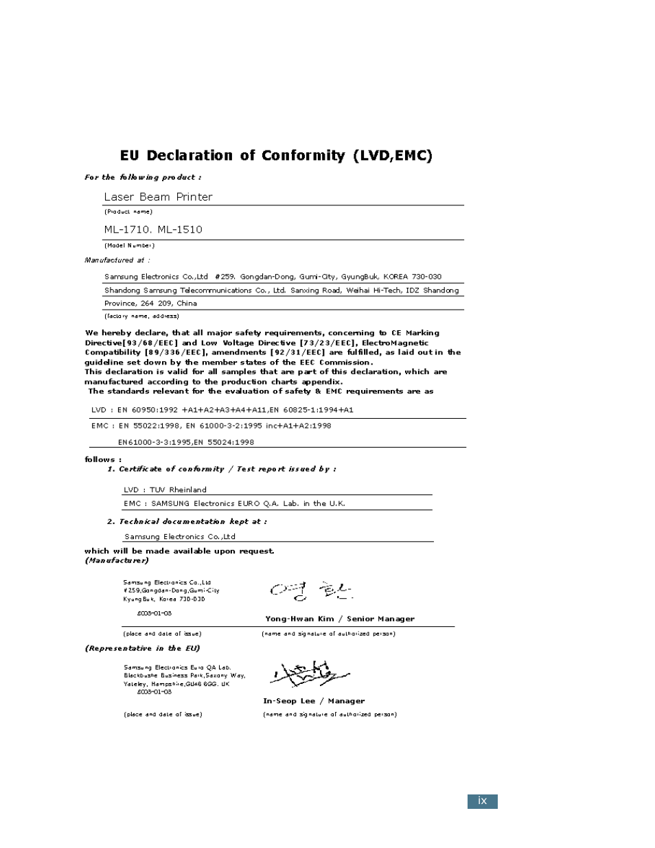 Samsung ML-1710 User Manual | Page 10 / 146