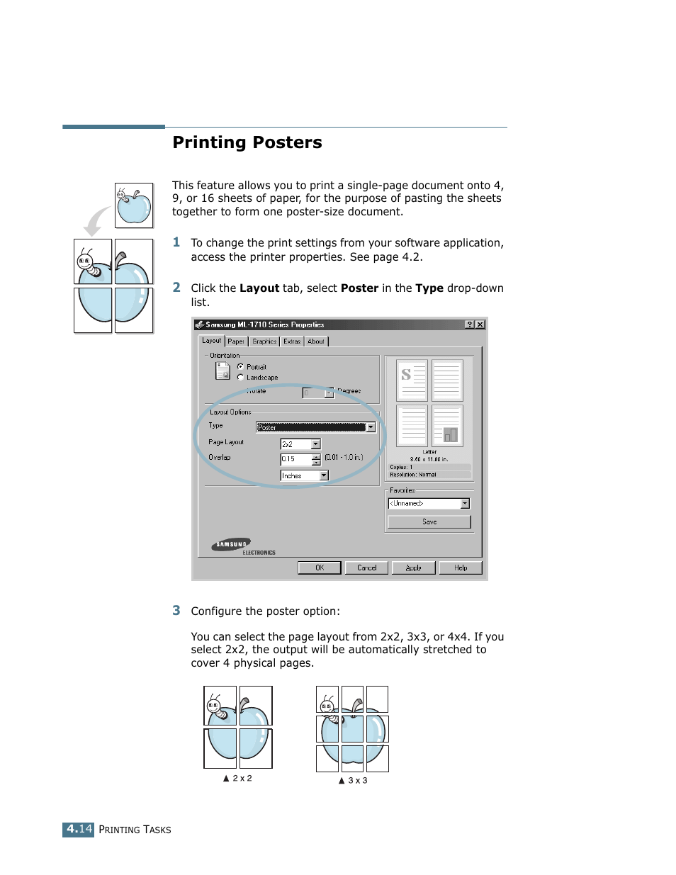 Printing posters | Samsung ML-1710 User Manual | Page 69 / 146