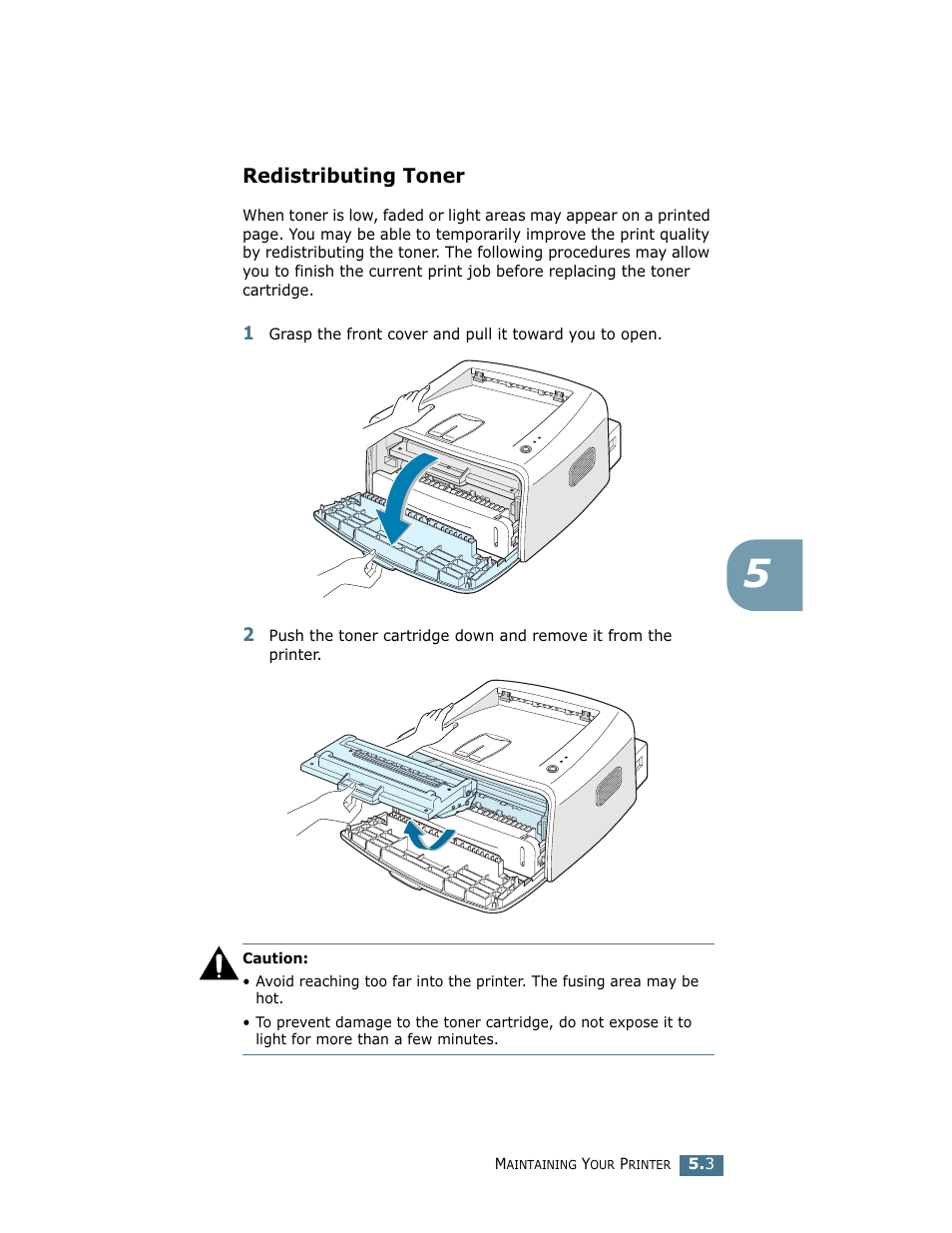 Redistributing toner | Samsung ML-1710 User Manual | Page 88 / 146