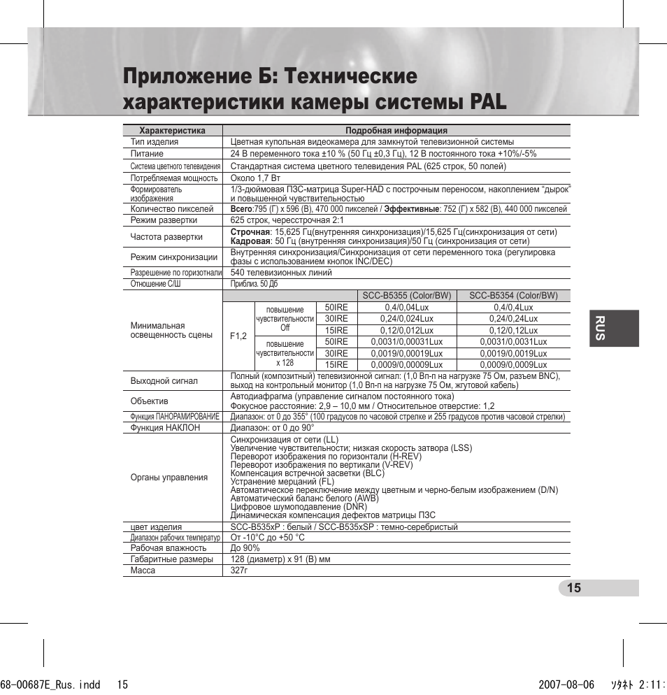 Samsung SCC-B5354 User Manual | Page 33 / 53