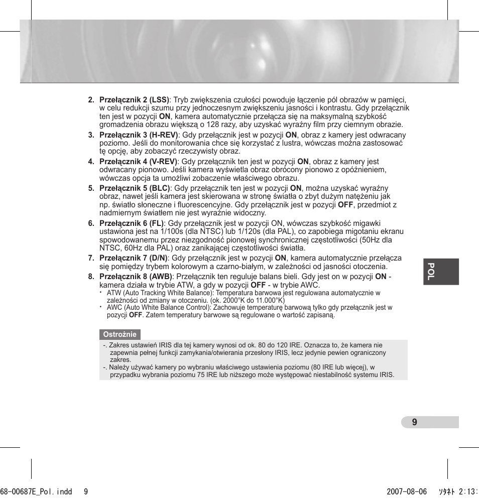 Samsung SCC-B5354 User Manual | Page 45 / 53