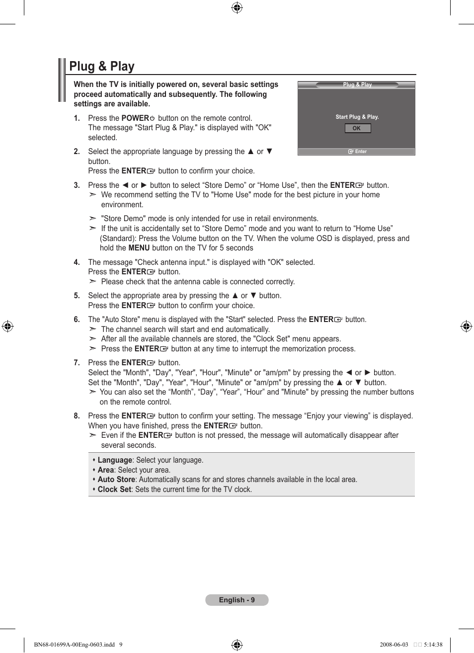 Plug & play | Samsung BN68-01699A-00 User Manual | Page 11 / 44