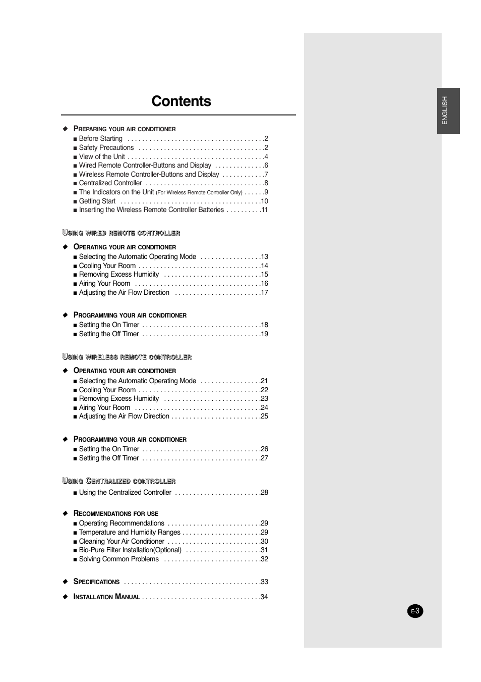 Samsung ACC2400C User Manual | Page 3 / 70