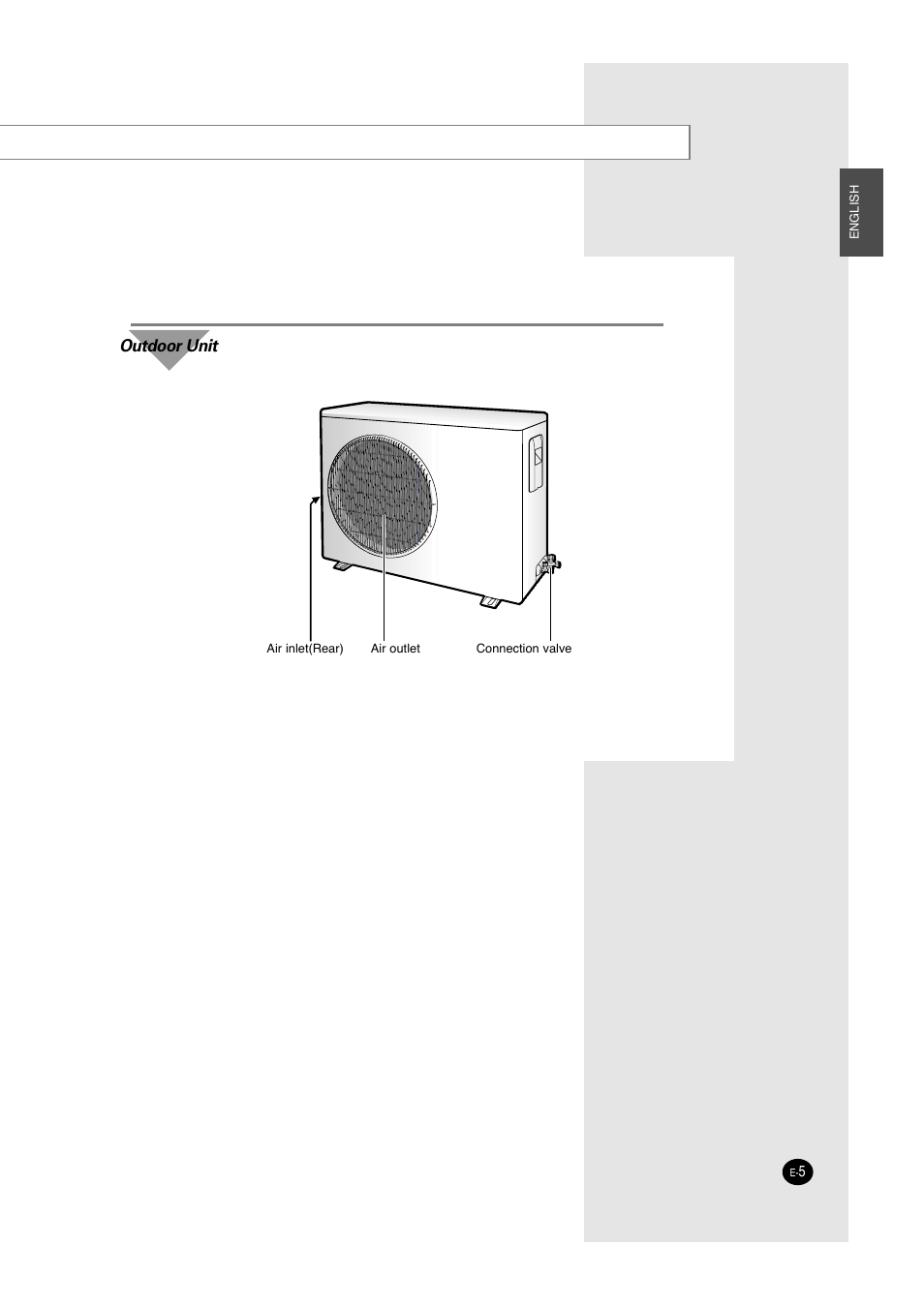 Outdoor unit | Samsung ACC2400C User Manual | Page 5 / 70