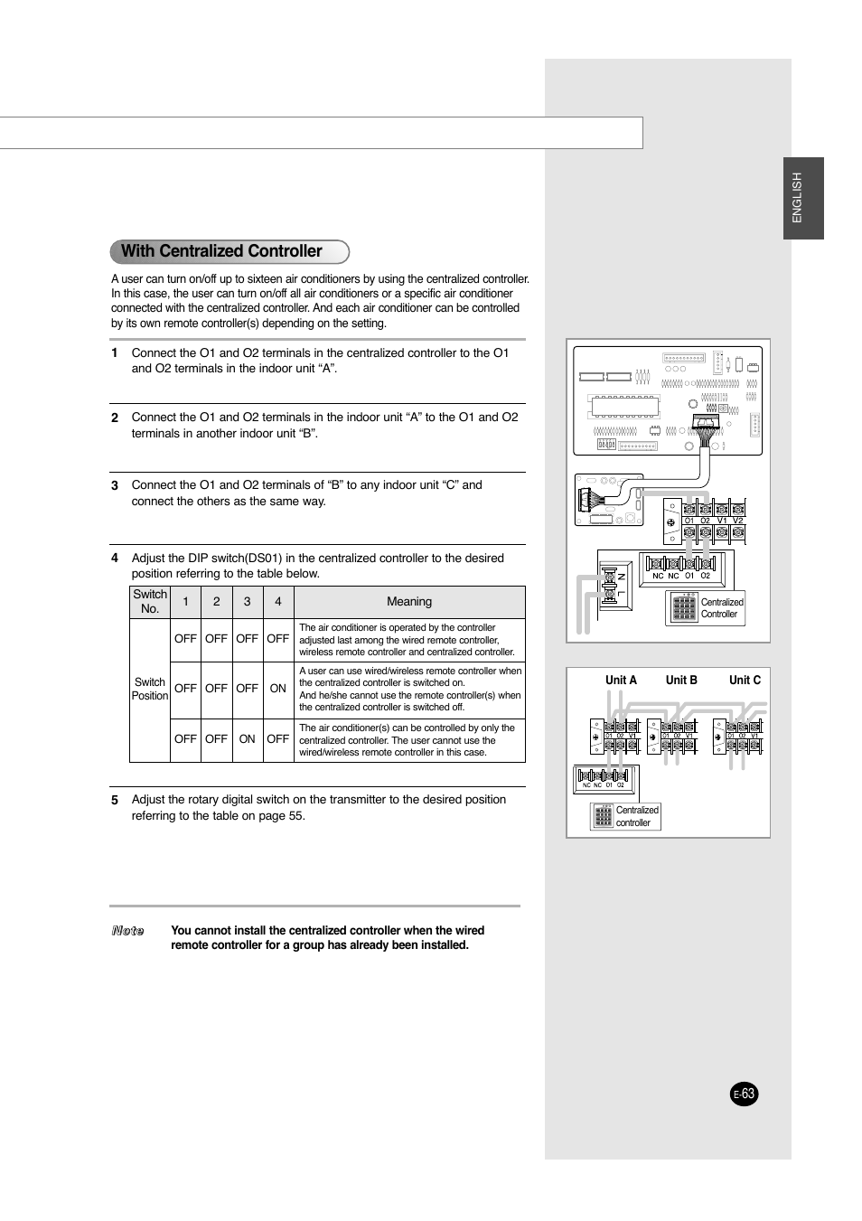 With centralized controller | Samsung ACC2400C User Manual | Page 63 / 70