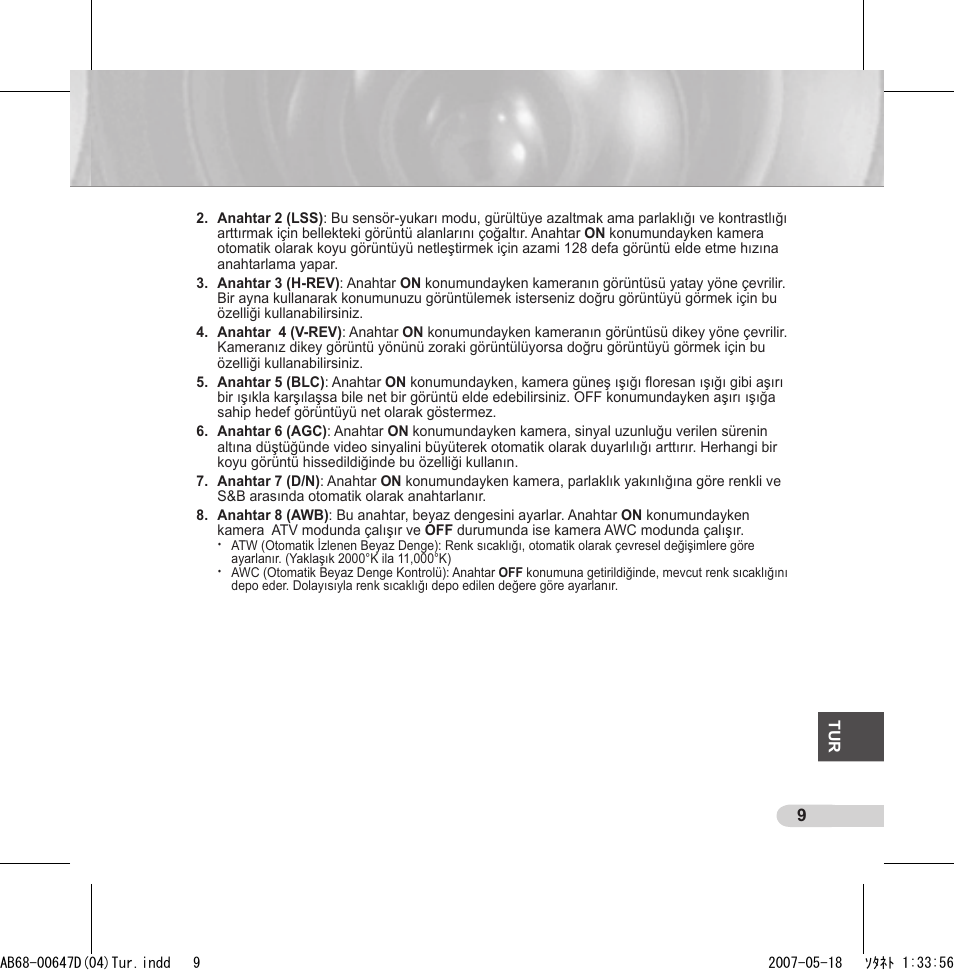 Samsung SCC-B531x(B) User Manual | Page 109 / 118