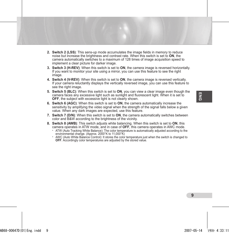 Samsung SCC-B531x(B) User Manual | Page 9 / 118