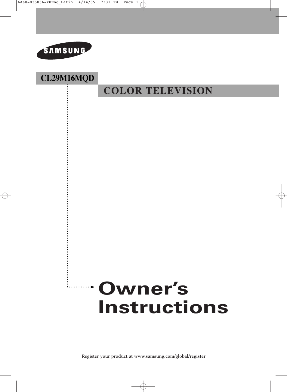 Samsung CL29M16MQD User Manual | 56 pages