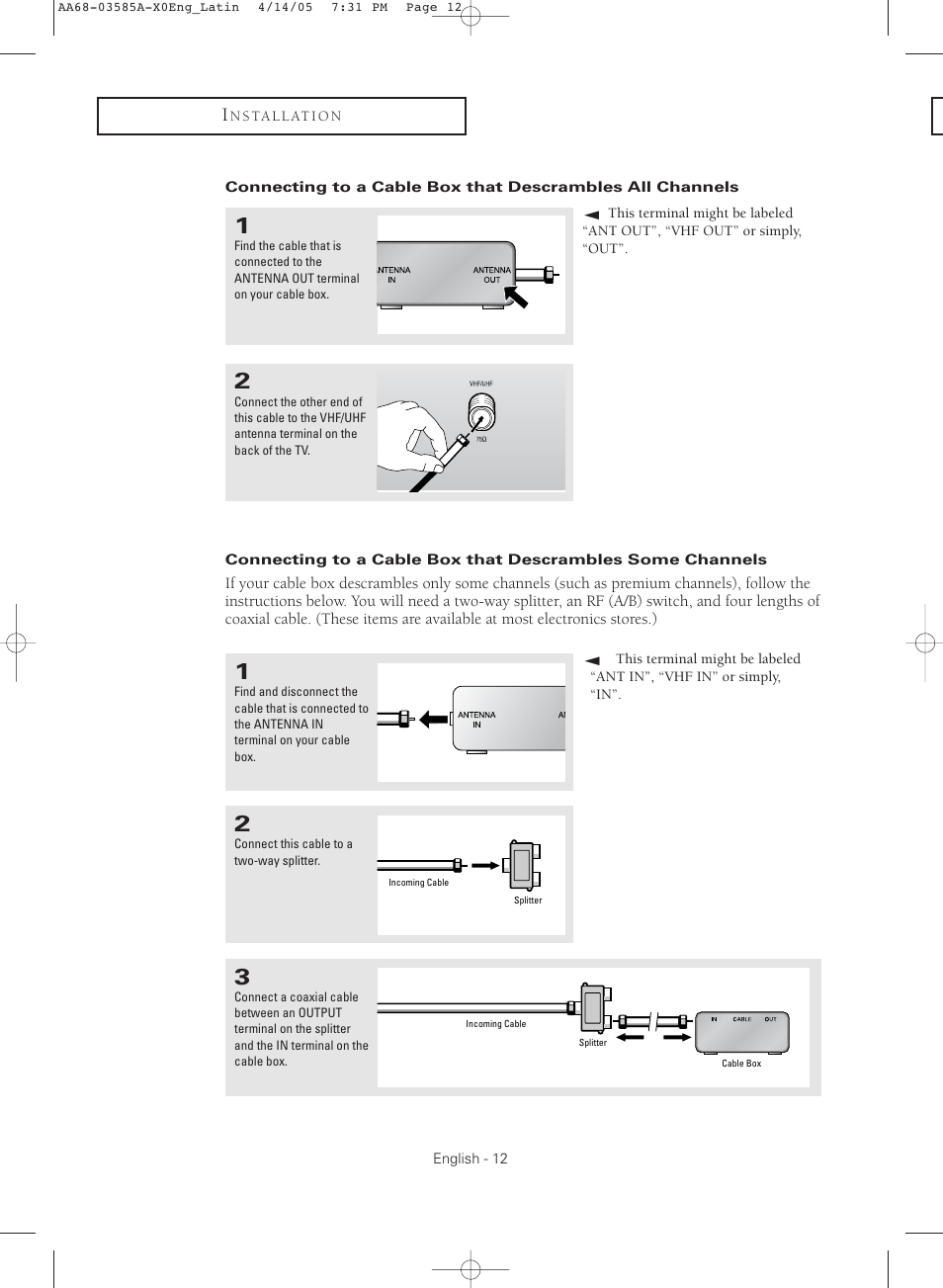 Samsung CL29M16MQD User Manual | Page 12 / 56