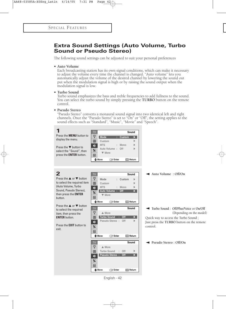 Samsung CL29M16MQD User Manual | Page 42 / 56