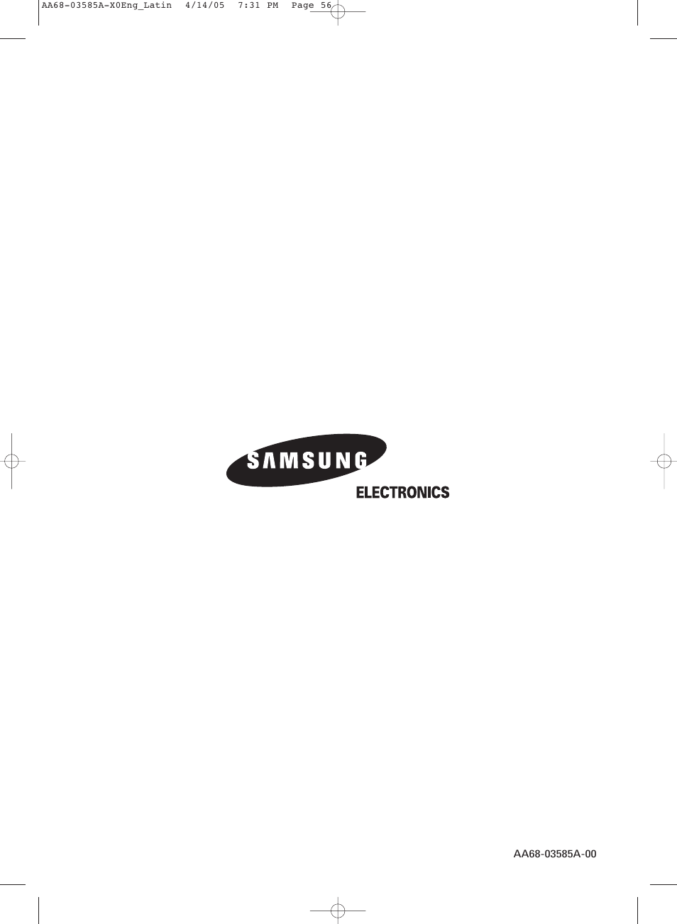 Samsung CL29M16MQD User Manual | Page 56 / 56