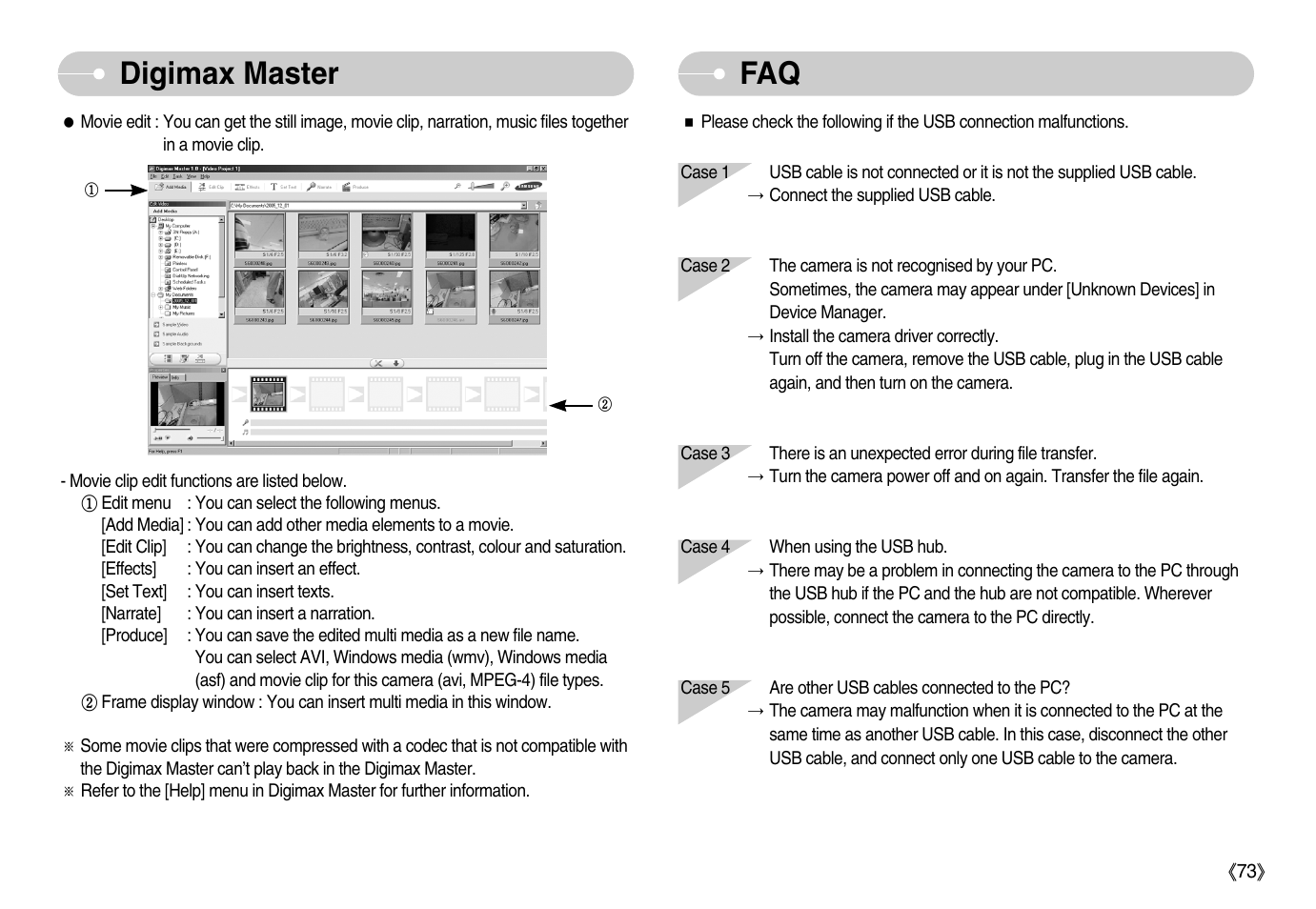 Faq digimax master | Samsung Digimax S600 User Manual | Page 74 / 78