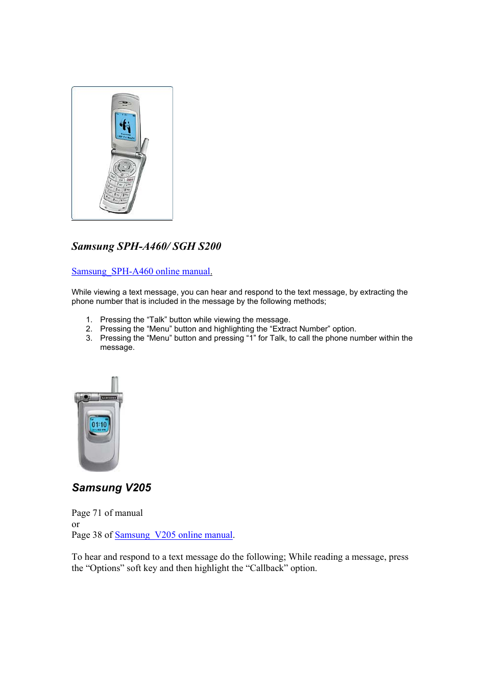 Samsung v205 | Samsung SPH-I330 User Manual | Page 6 / 6