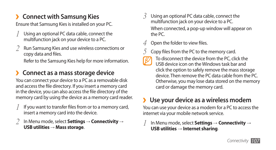 Samsung WAVE II GT-S8530 User Manual | Page 107 / 150