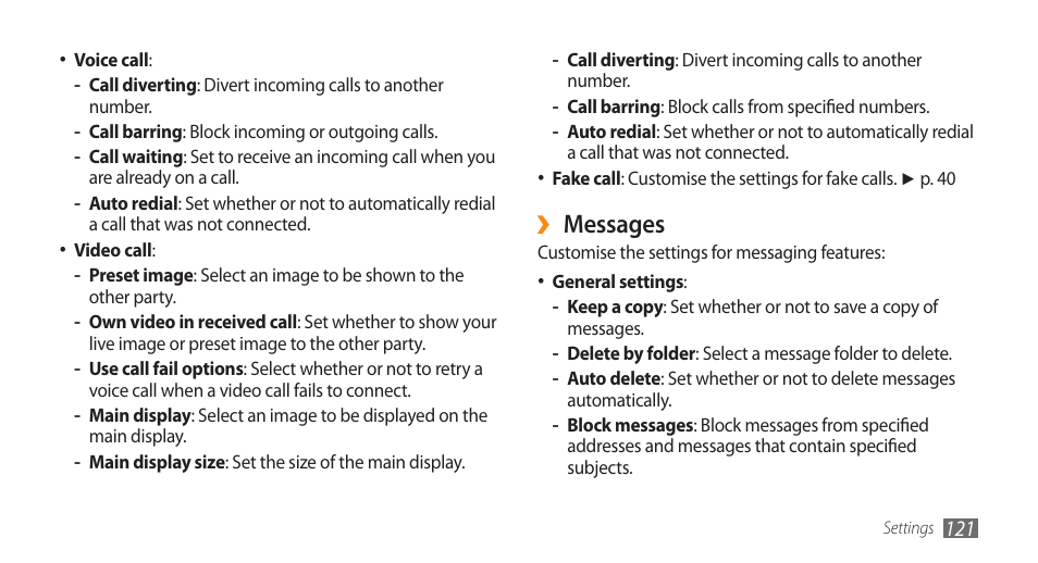 Messages | Samsung WAVE II GT-S8530 User Manual | Page 121 / 150