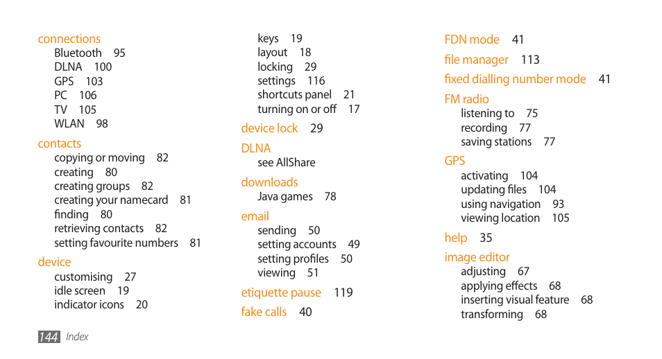 Samsung WAVE II GT-S8530 User Manual | Page 144 / 150