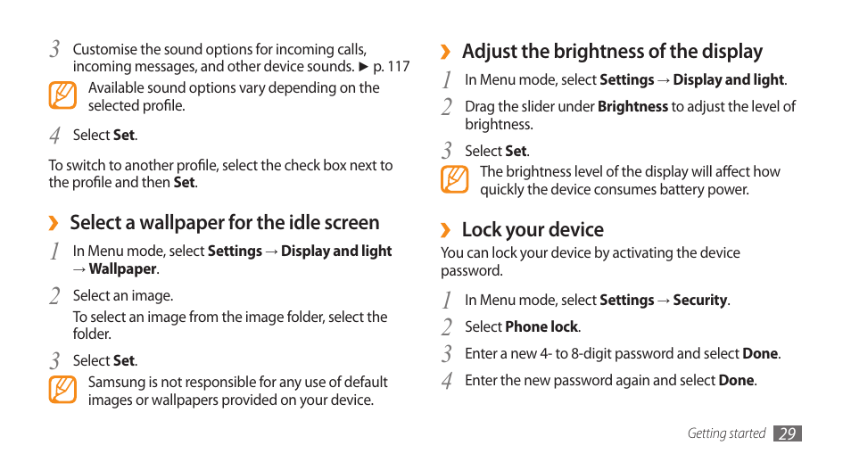 Samsung WAVE II GT-S8530 User Manual | Page 29 / 150