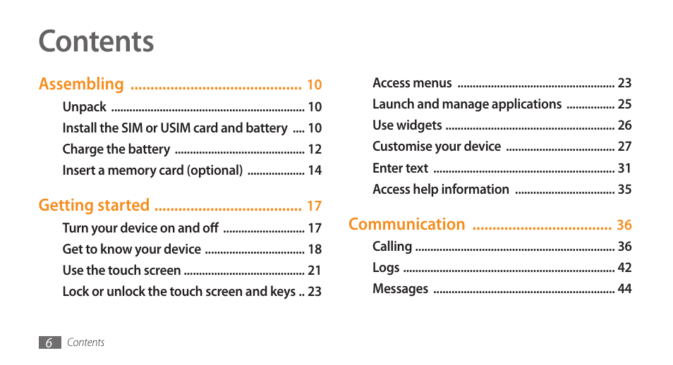 Samsung WAVE II GT-S8530 User Manual | Page 6 / 150