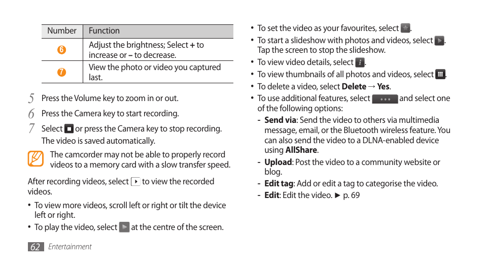 Samsung WAVE II GT-S8530 User Manual | Page 62 / 150