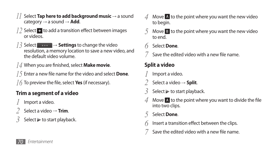 Samsung WAVE II GT-S8530 User Manual | Page 70 / 150