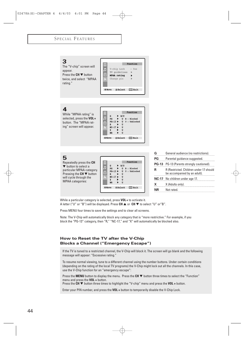 Samsung CT-21K5W User Manual | Page 44 / 46