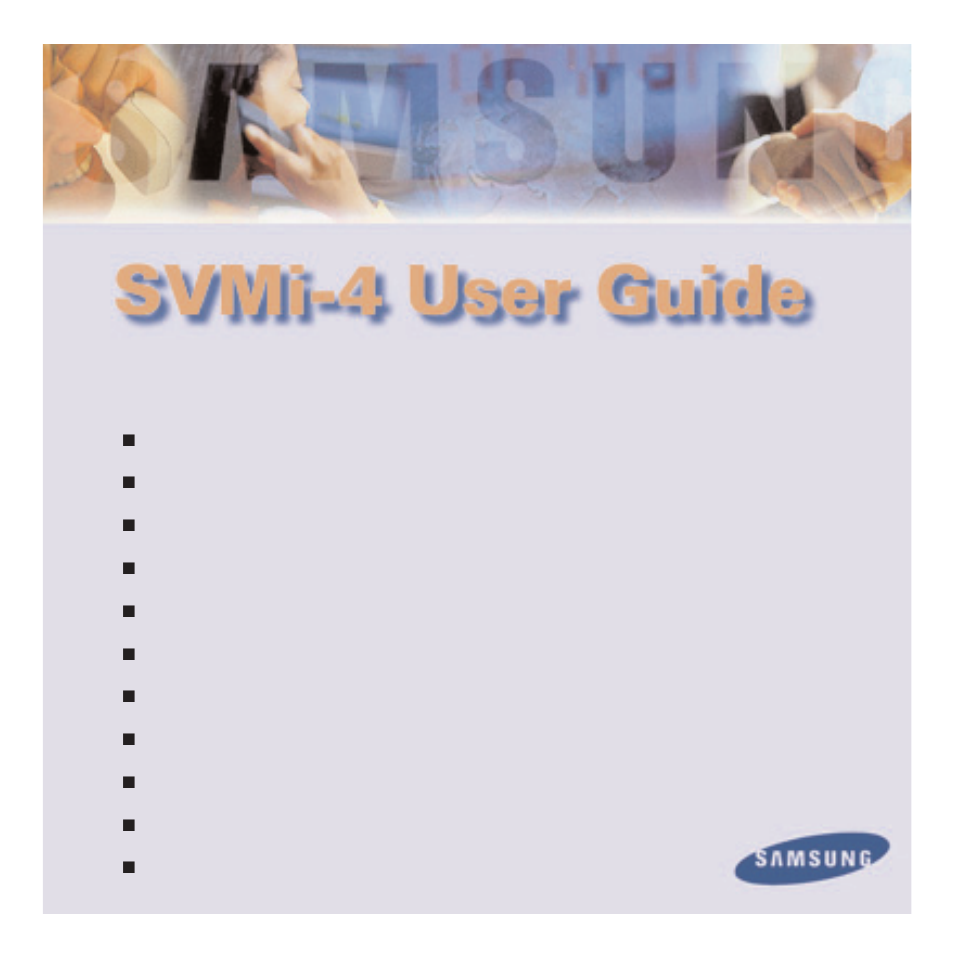 Samsung SVMi-4 User Manual | 25 pages