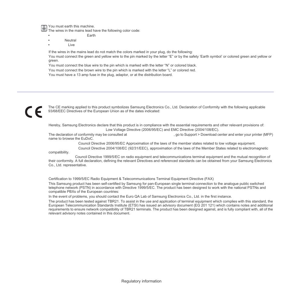 Declaration of conformity (european countries) | Samsung ML-1860 User Manual | Page 10 / 70