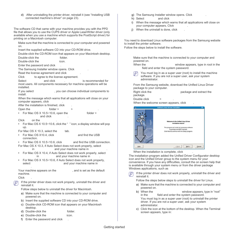 Macintosh, Linux | Samsung ML-1860 User Manual | Page 25 / 70