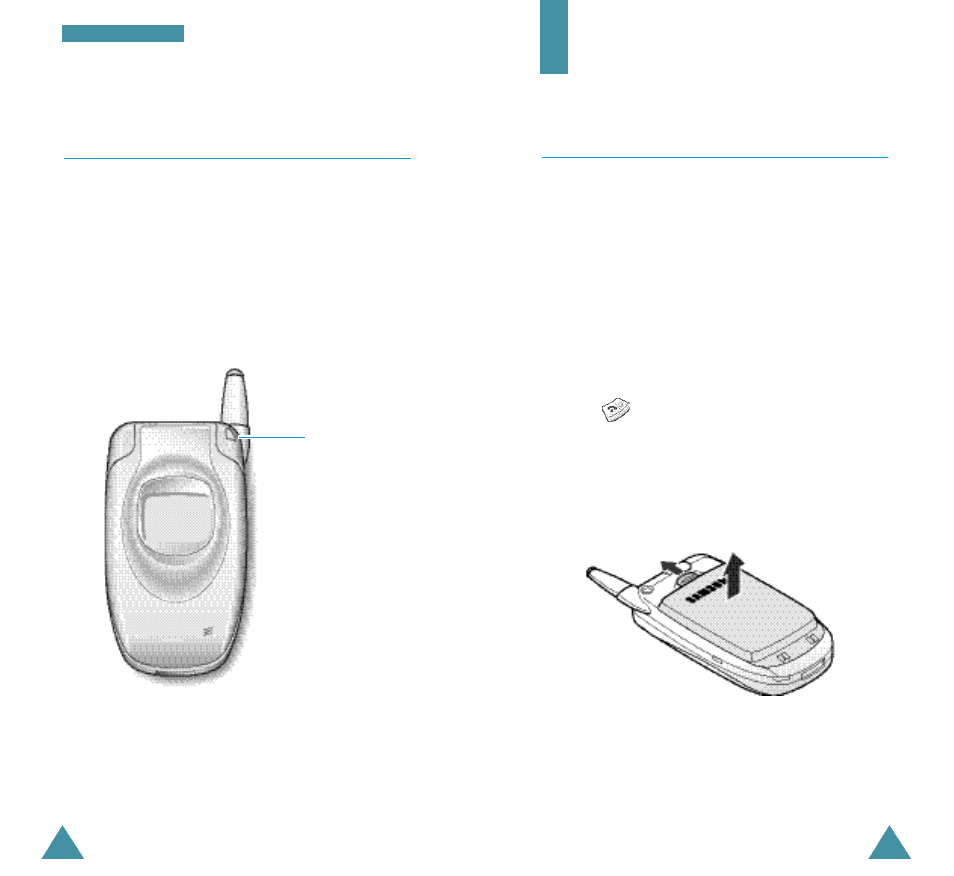 Getting started, Installing the sim card and the battery, Service light | Samsung GH68-02702A User Manual | Page 9 / 77