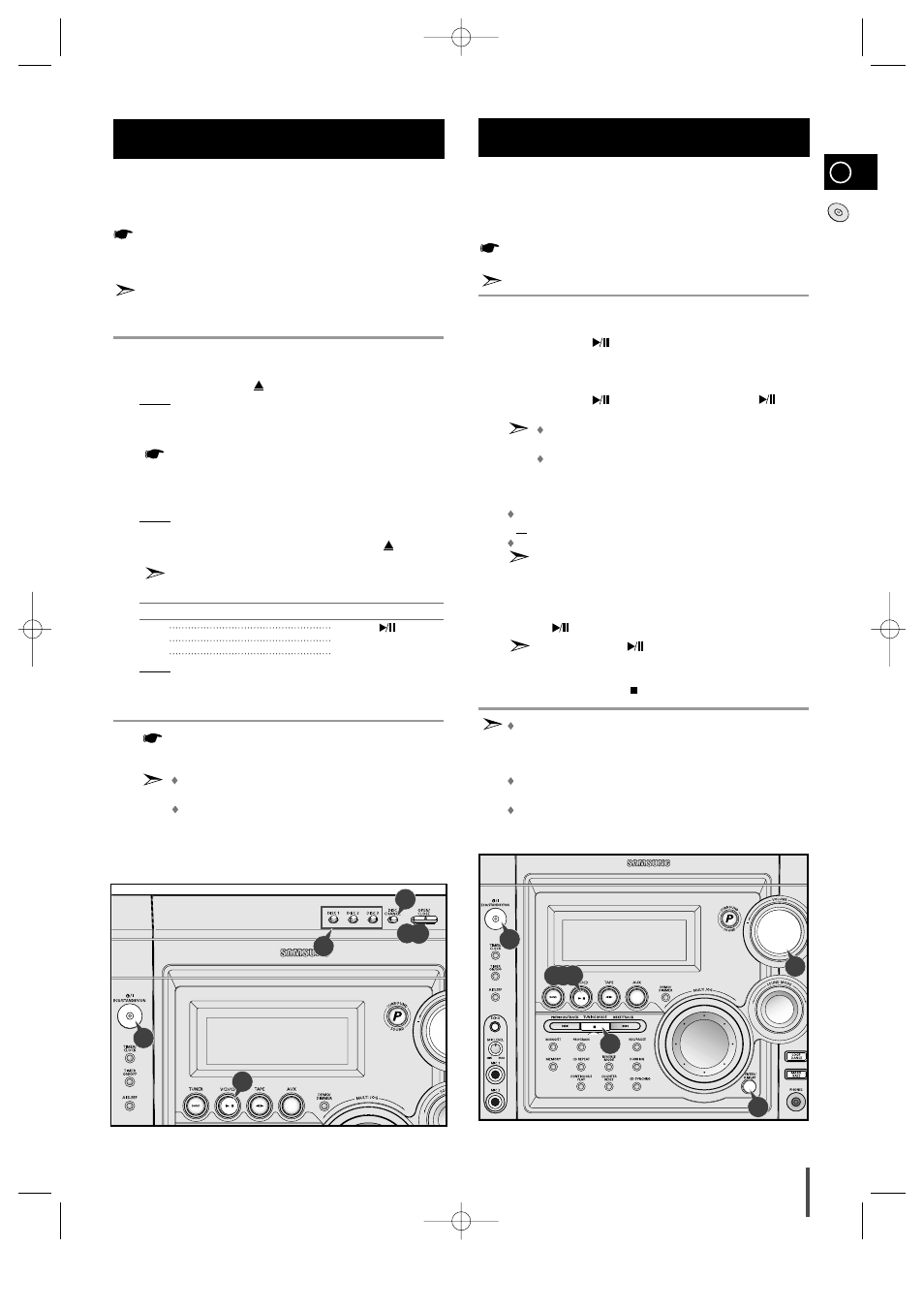 Loading and changing compact discs, Replay the cd/mp3 | Samsung MAX-VS940 User Manual | Page 11 / 28