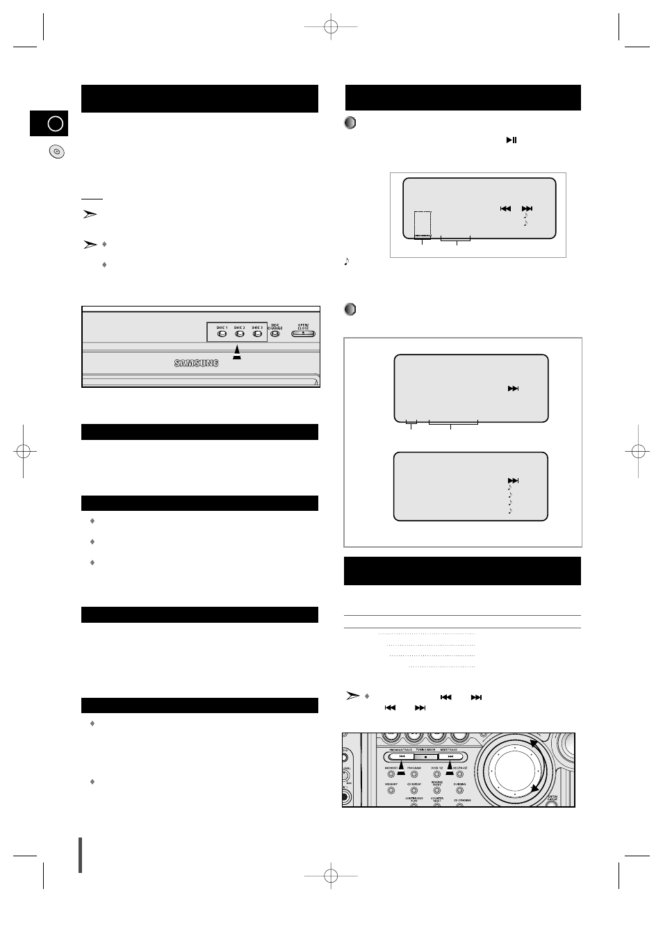 Selecting a cd in the disc changer, Mp3-cd playback, Selecting a track | What is mp3, File compatibility, How many mp3 files can a cd-r or cd-rw disc record, Regarding the playback of cd-r/rw | Samsung MAX-VS940 User Manual | Page 12 / 28