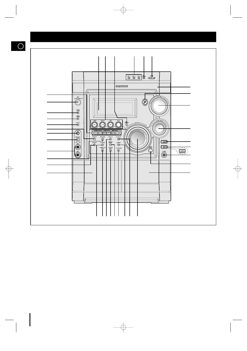 Front panel view | Samsung MAX-VS940 User Manual | Page 4 / 28