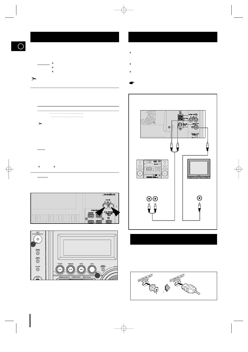 Connecting to an external source, Connecting to the equipment, Cd digital out jack(option) | Samsung MAX-VS940 User Manual | Page 8 / 28