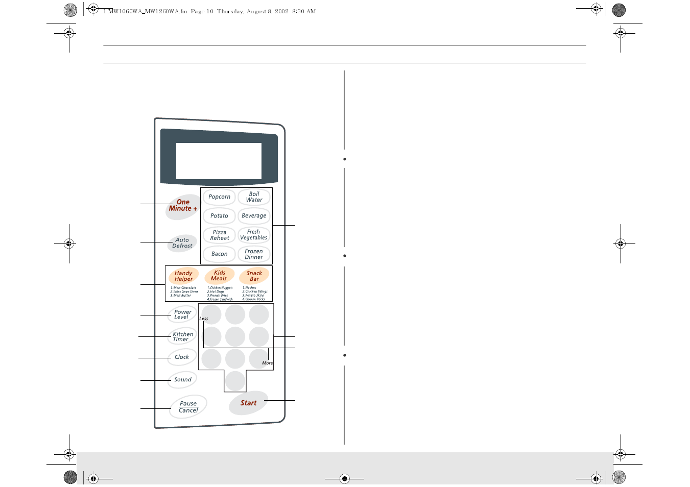 Your new microwave oven | Samsung MW1030WA User Manual | Page 10 / 36
