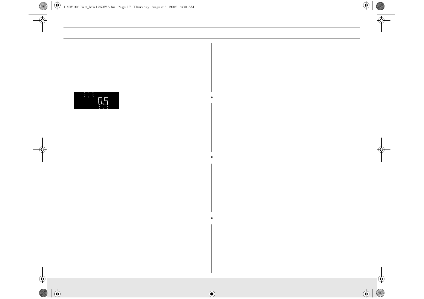 Operation | Samsung MW1030WA User Manual | Page 17 / 36