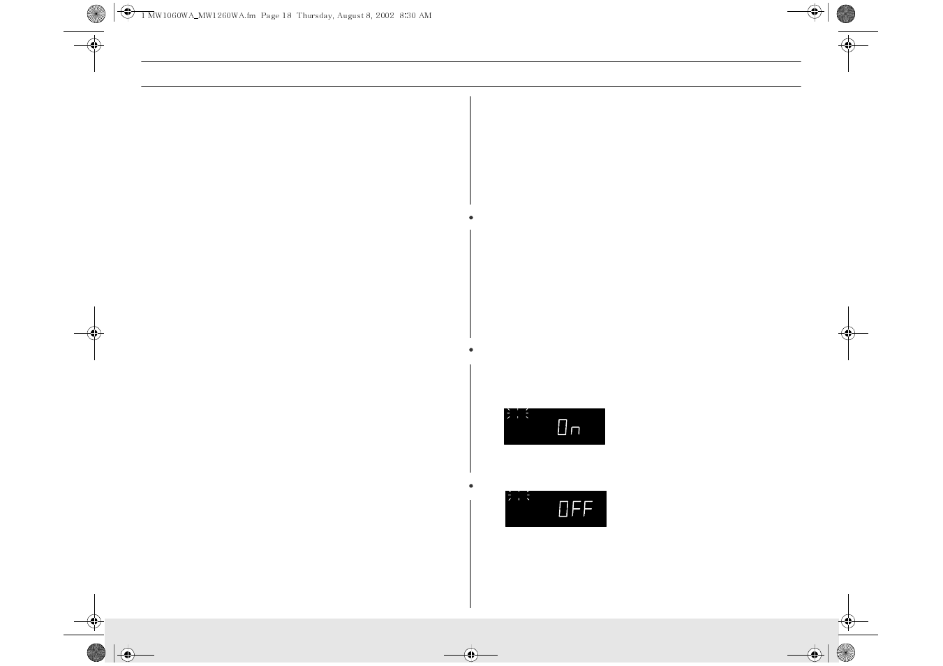 Operation | Samsung MW1030WA User Manual | Page 18 / 36